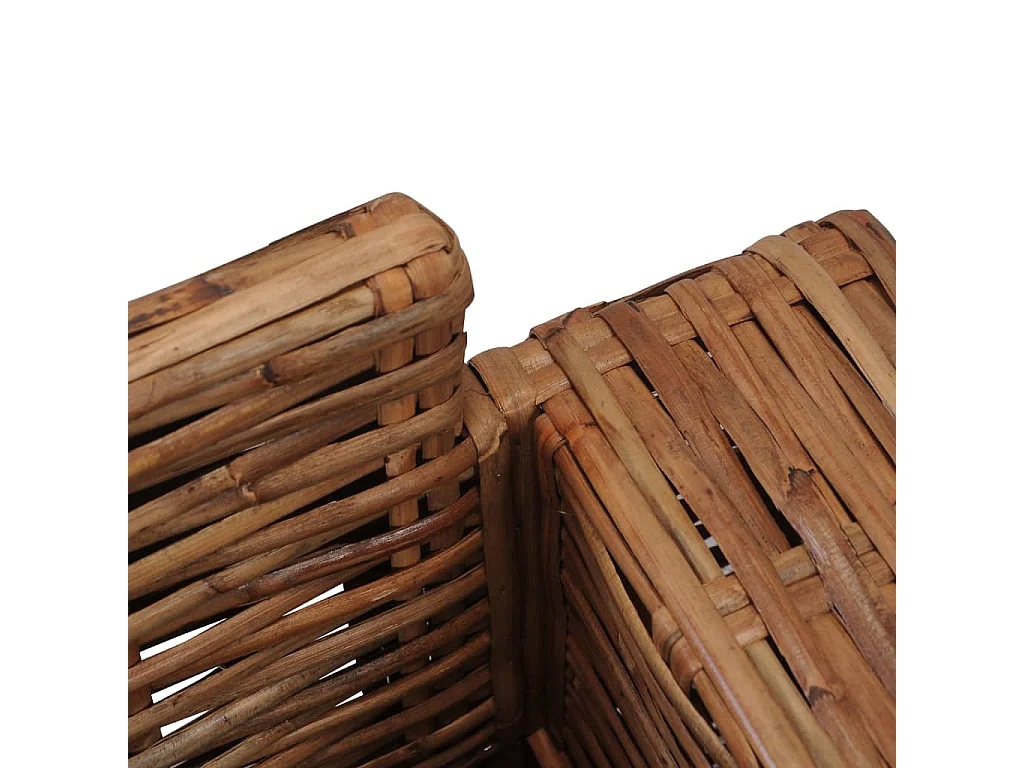 Fauteuil met kussens natuurlijk rattan