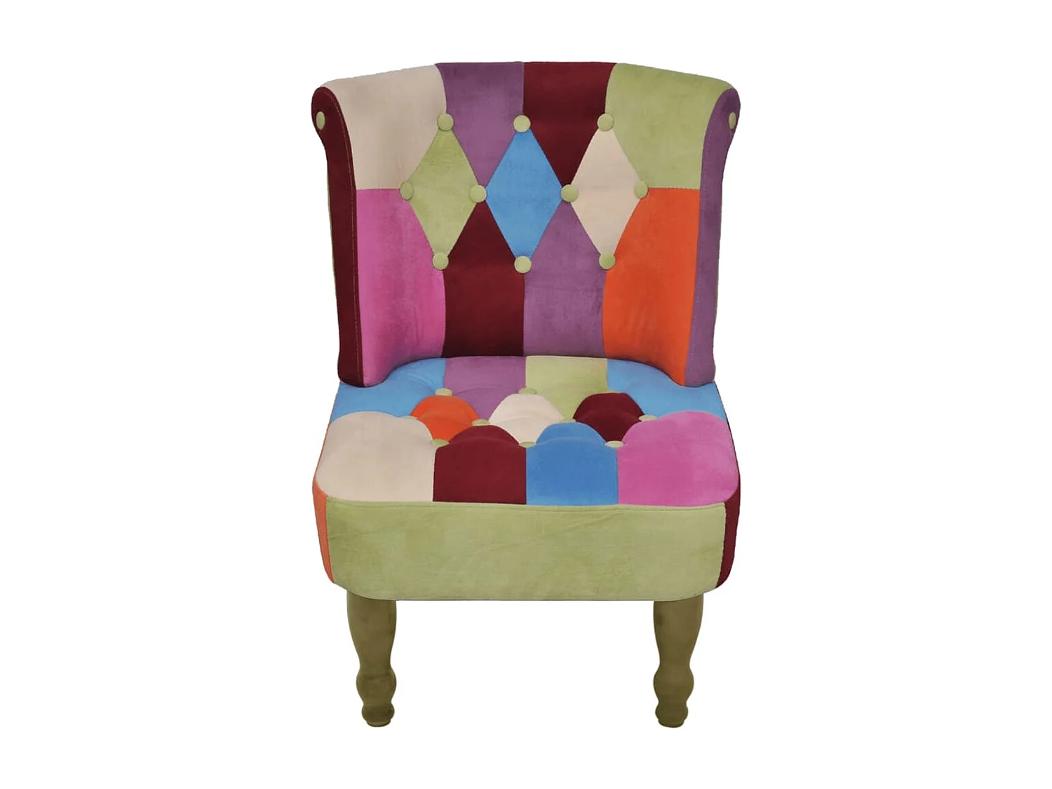 Sillón de estilo francés tela con diseño de retales Patchwork