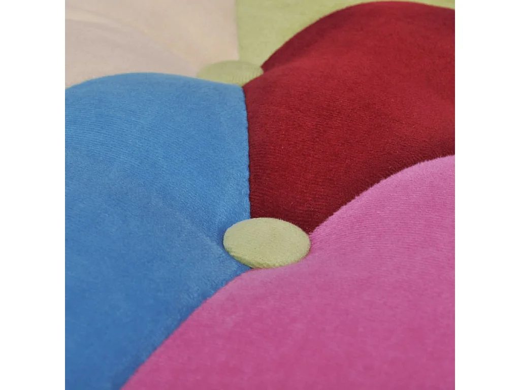 Sillón de estilo francés tela con diseño de retales Patchwork
