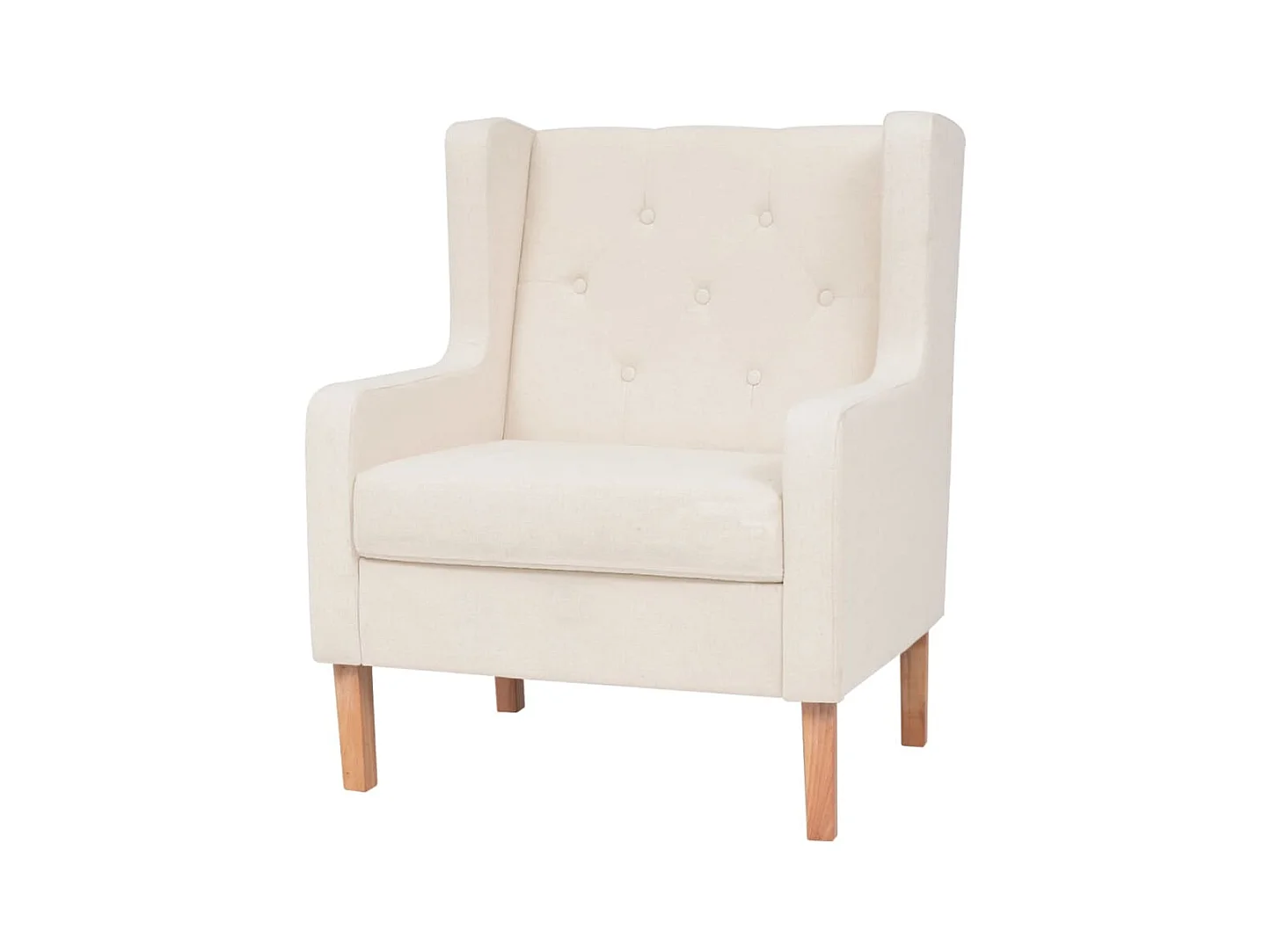 Fauteuil Blanc crème Tissu