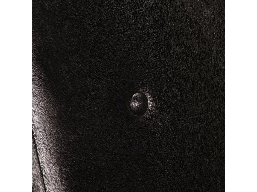 Fauteuil echt leer zwart