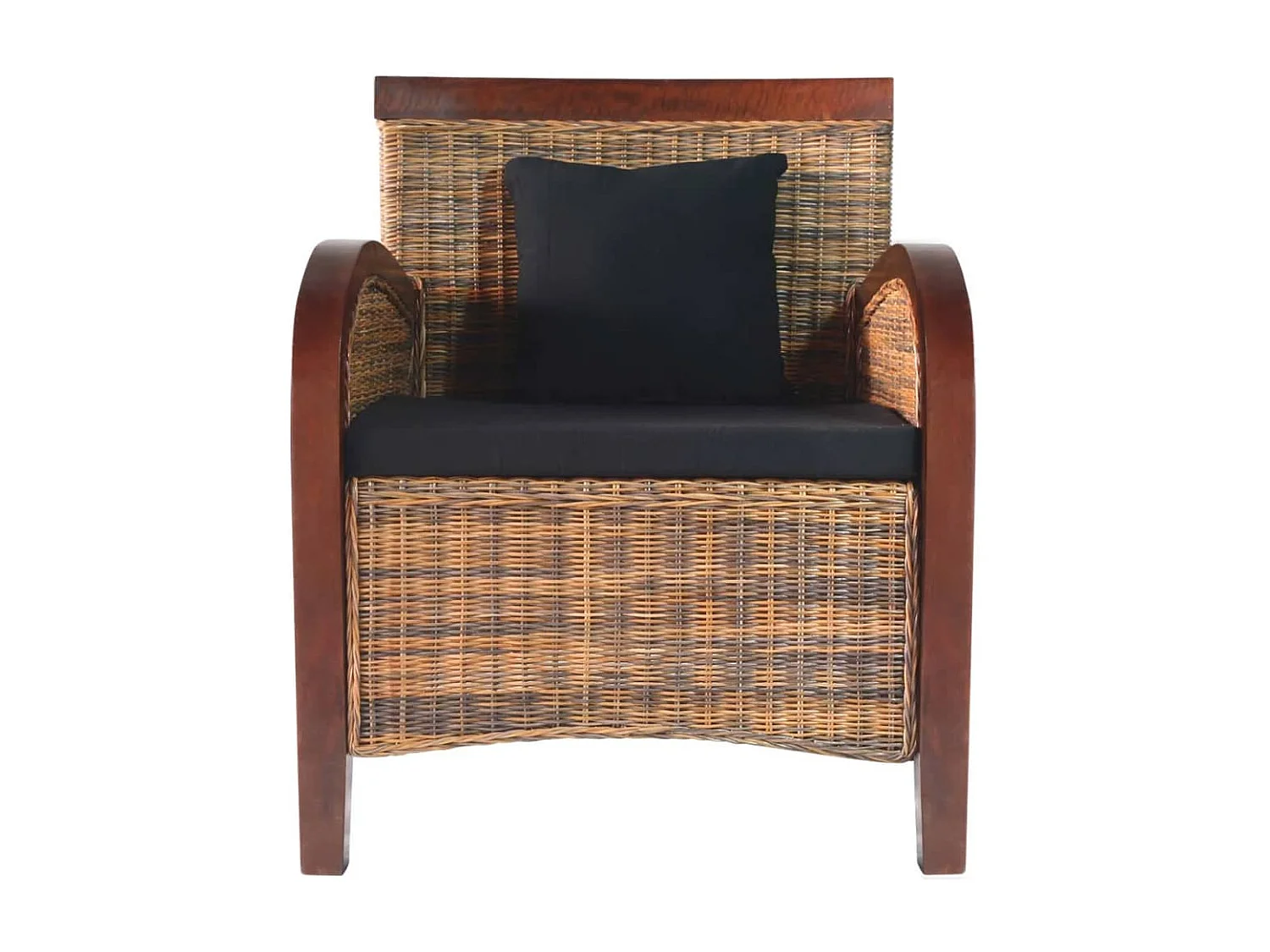 Sillón de ratán tejido a mano