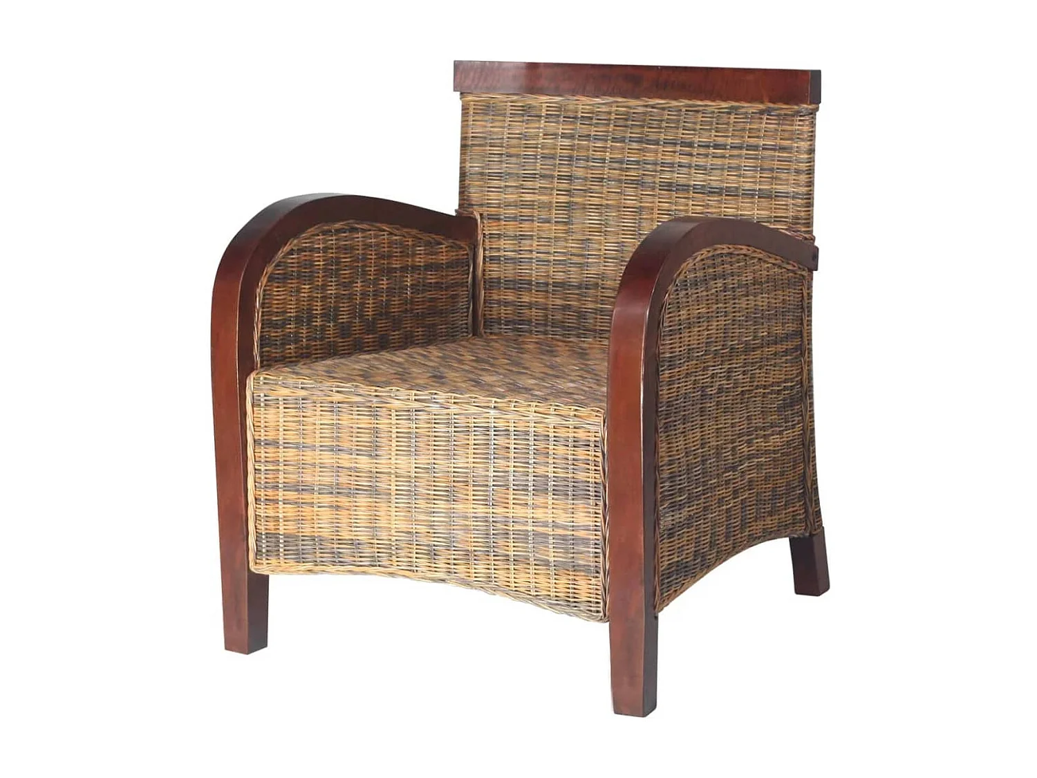 Sillón de ratán tejido a mano