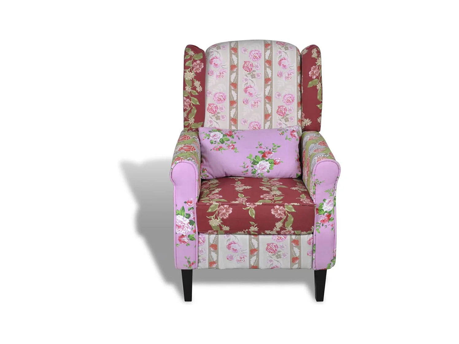 Fauteuil avec design de patchwork Tissu