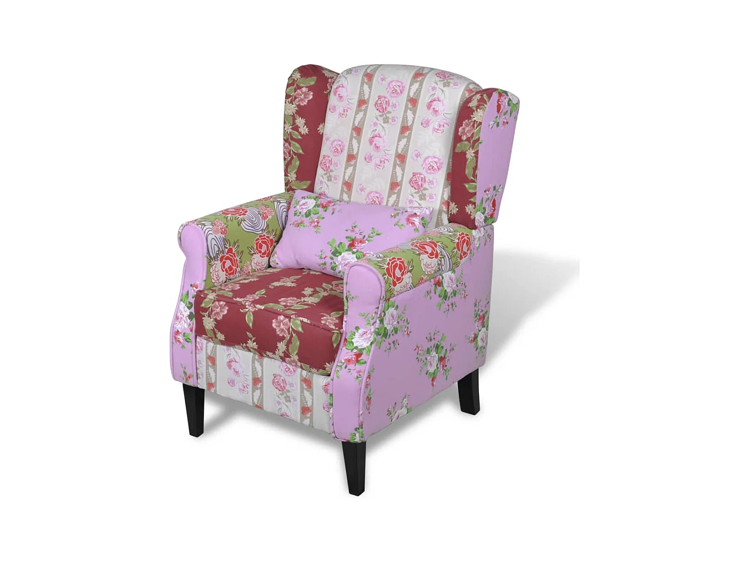 Fauteuil avec design de patchwork Tissu