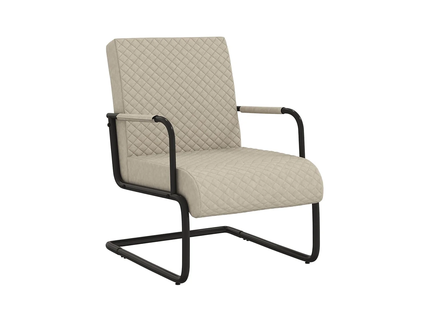 Fauteuil cantilever Gris clair Similicuir