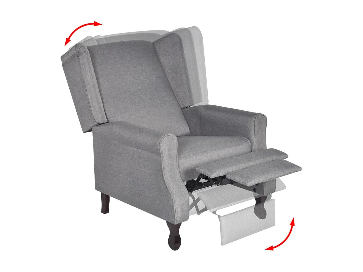 Poltrona em tecido cinzento