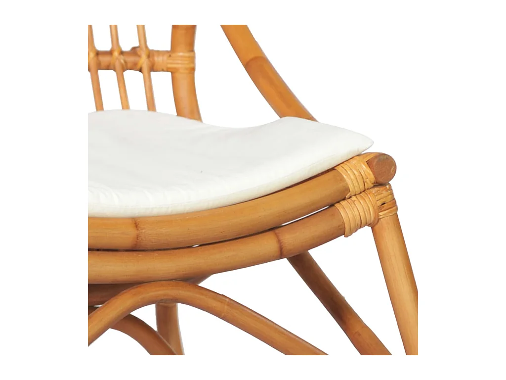 Fauteuil en rotin Marron clair Lin