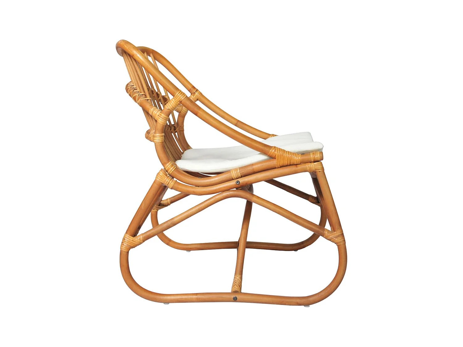 Fauteuil en rotin Marron clair Lin