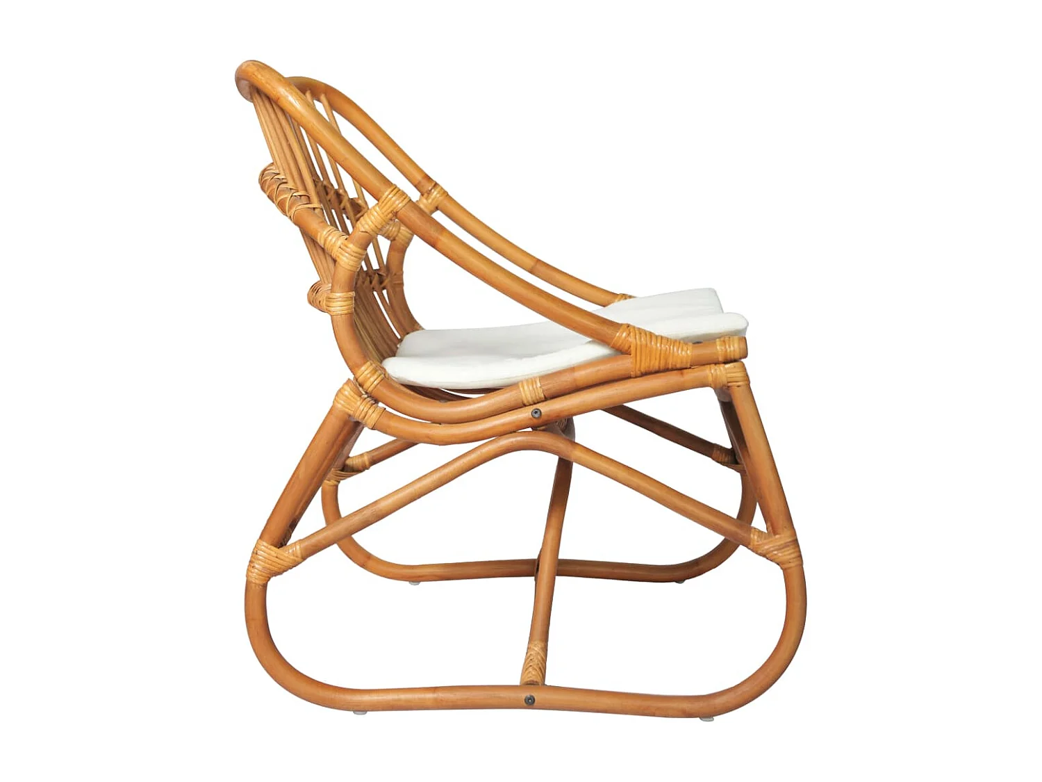 Fauteuil en rotin Marron clair Lin