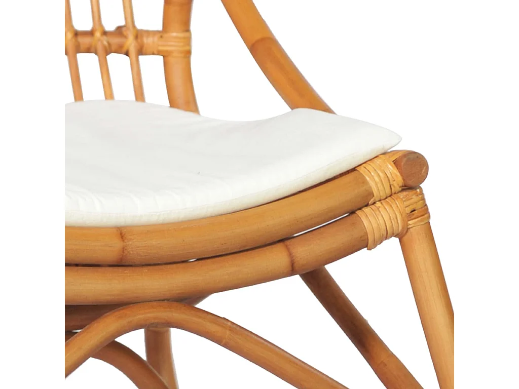 Fauteuil en rotin Marron clair Lin