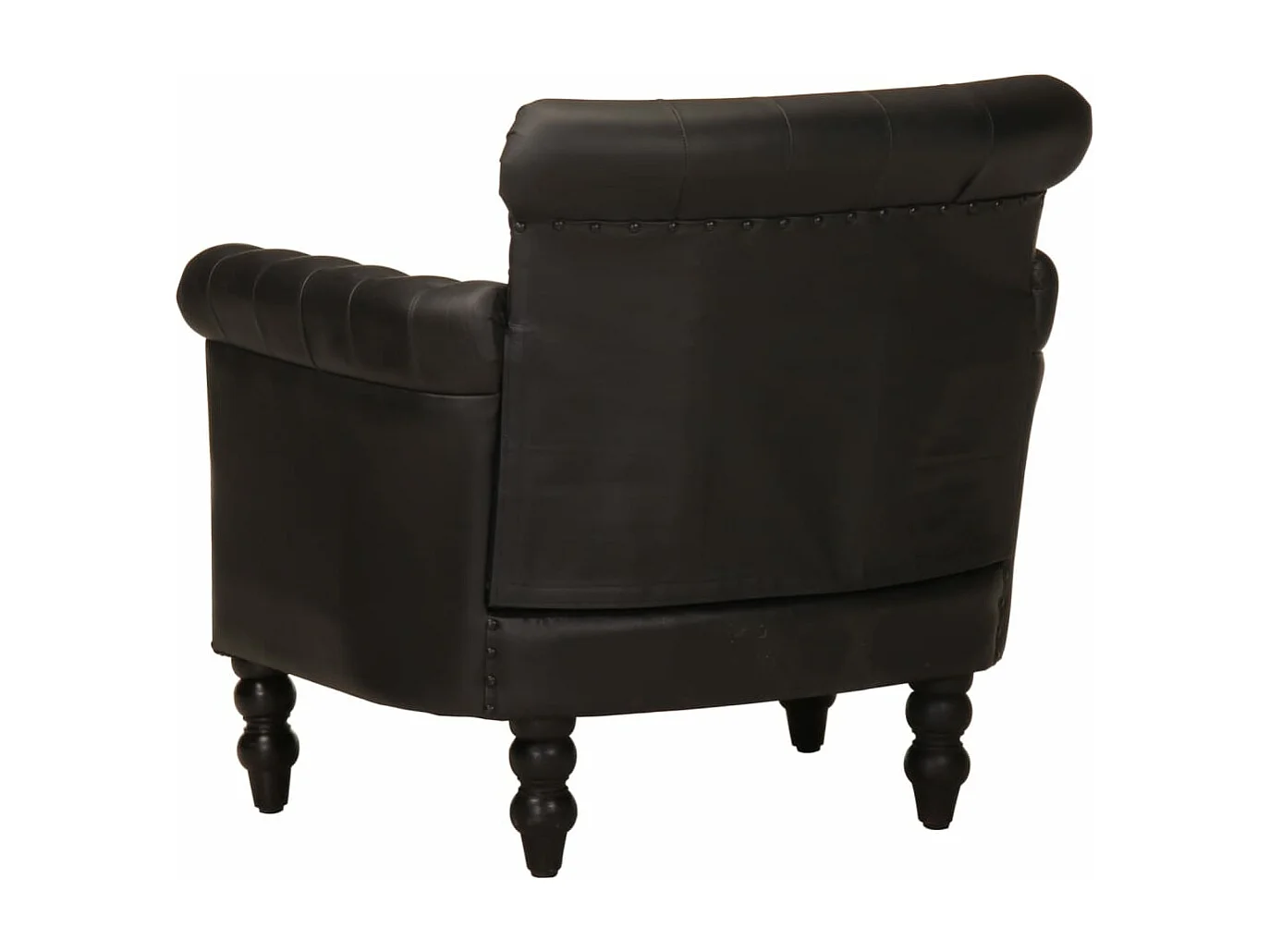 Fauteuil Noir Cuir de chèvre véritable