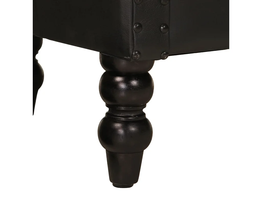 Fauteuil Noir Cuir de chèvre véritable