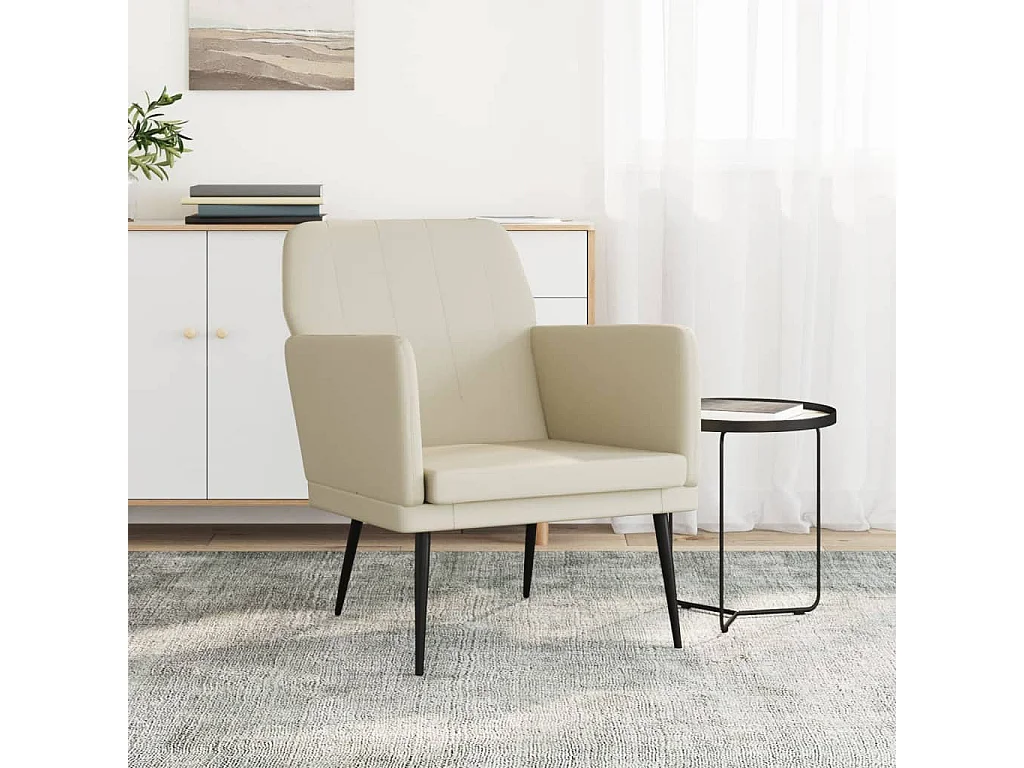 Fauteuil Crème 61x78x80 cm Similicuir