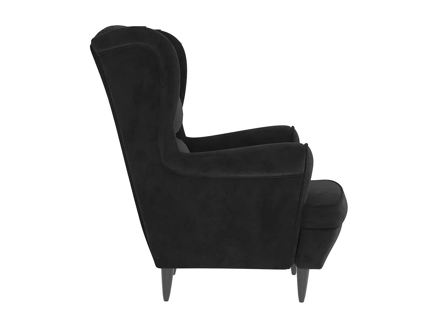 Fauteuil noir velours