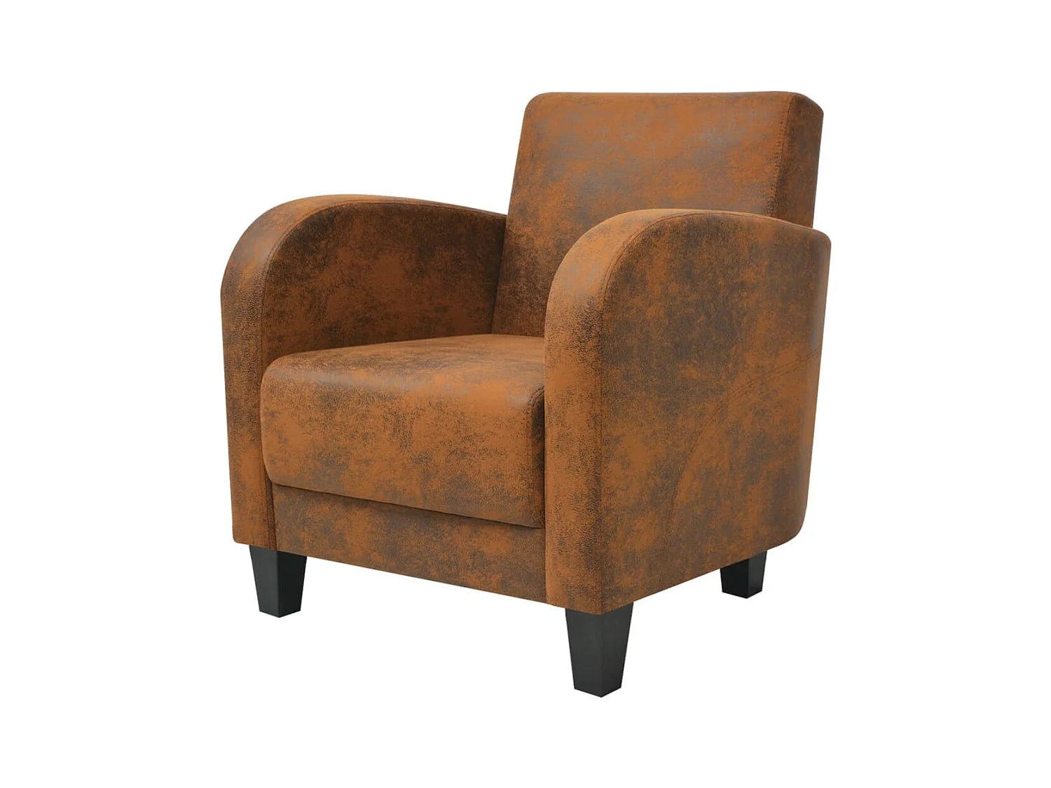 Fauteuil Marron Similicuir daim