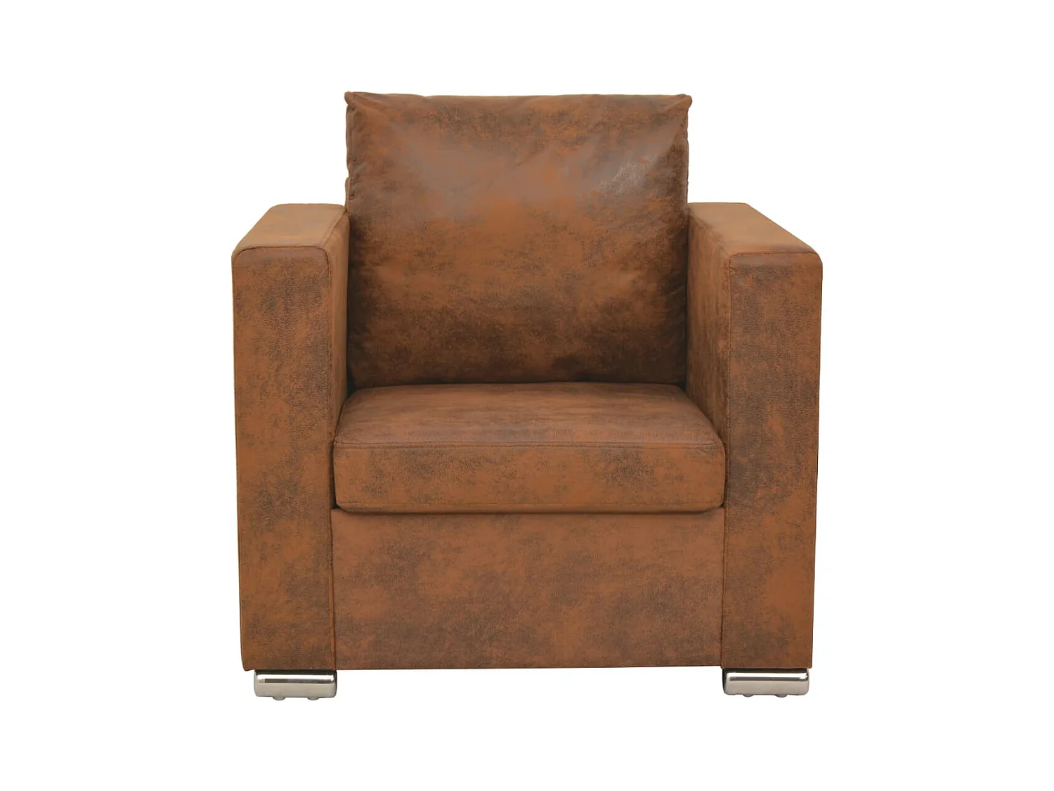 Fauteuil Marron Similicuir daim
