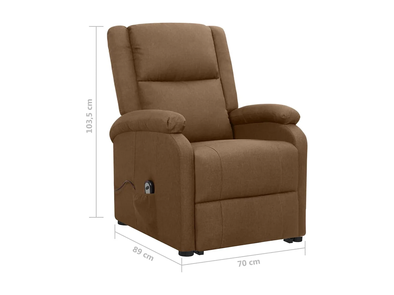 Fauteuil Marron Tissu