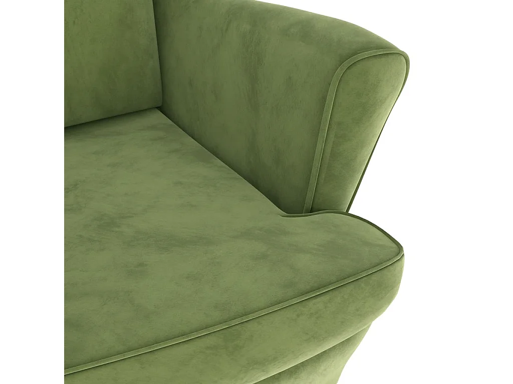 Fauteuil vert clair velours