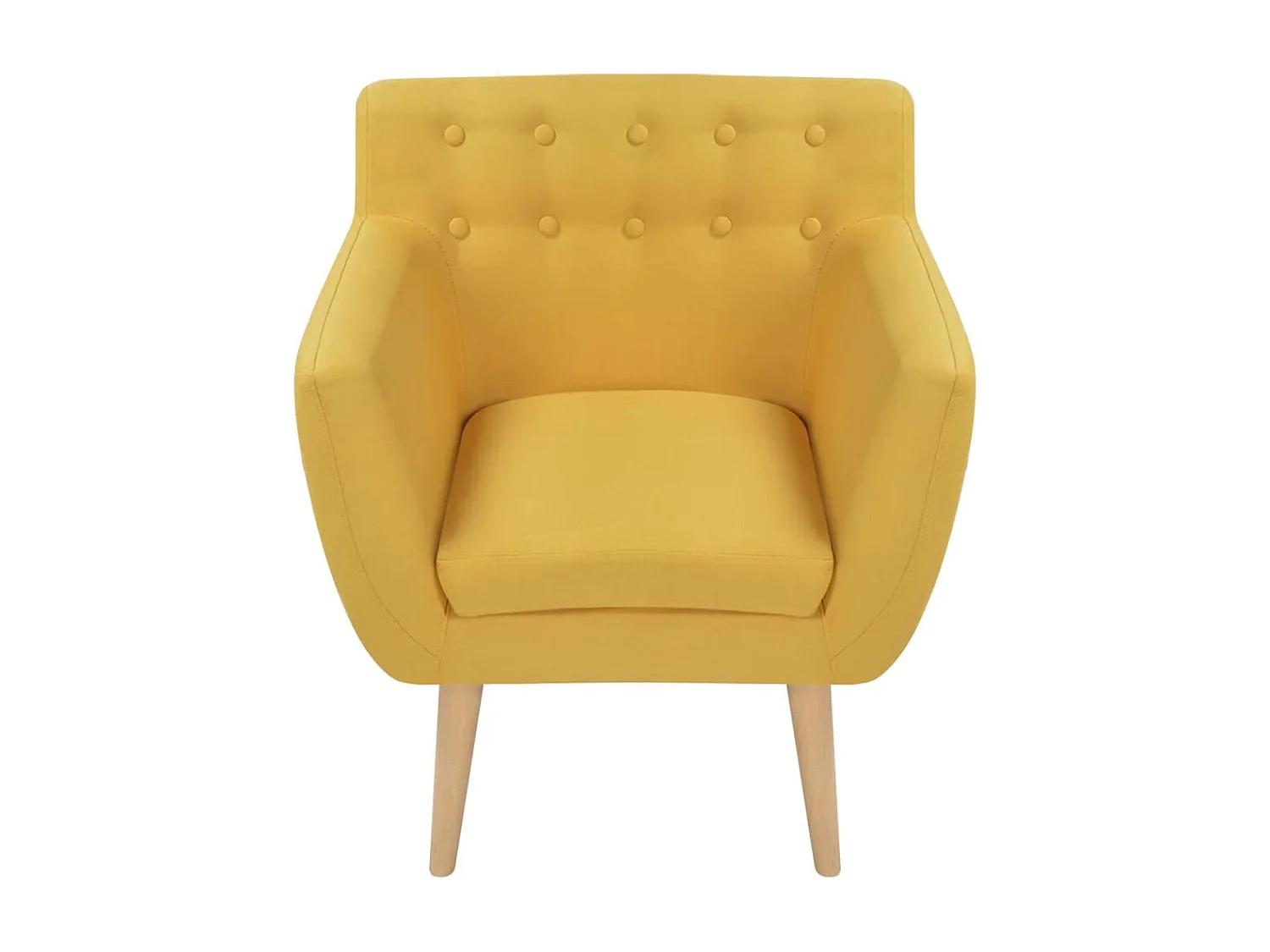 Poltrona em tecido amarelo