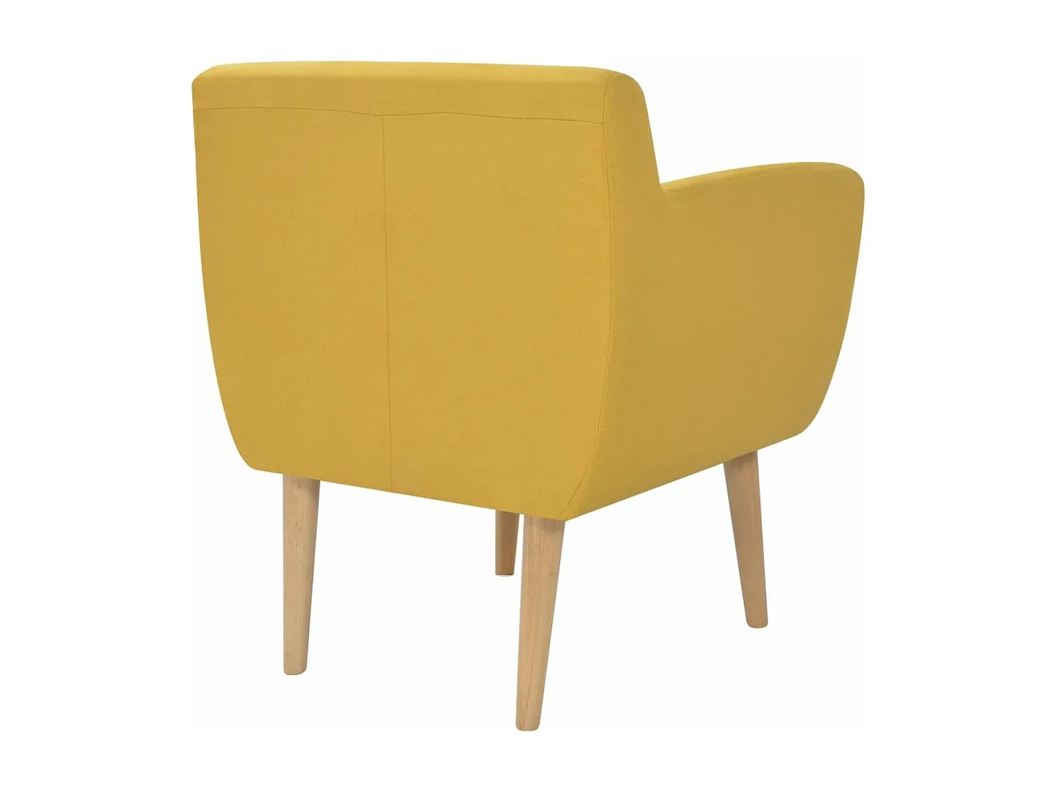 Poltrona em tecido amarelo