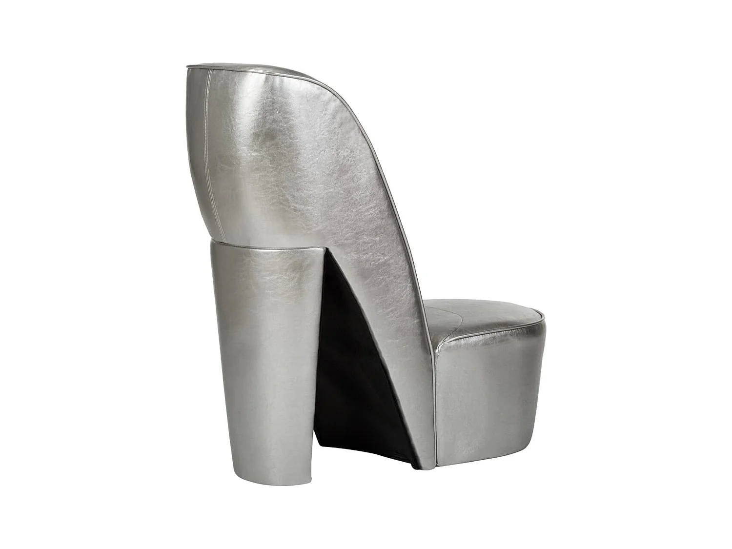 Fauteuil en forme de chaussure à talon haut Argenté Similicuir