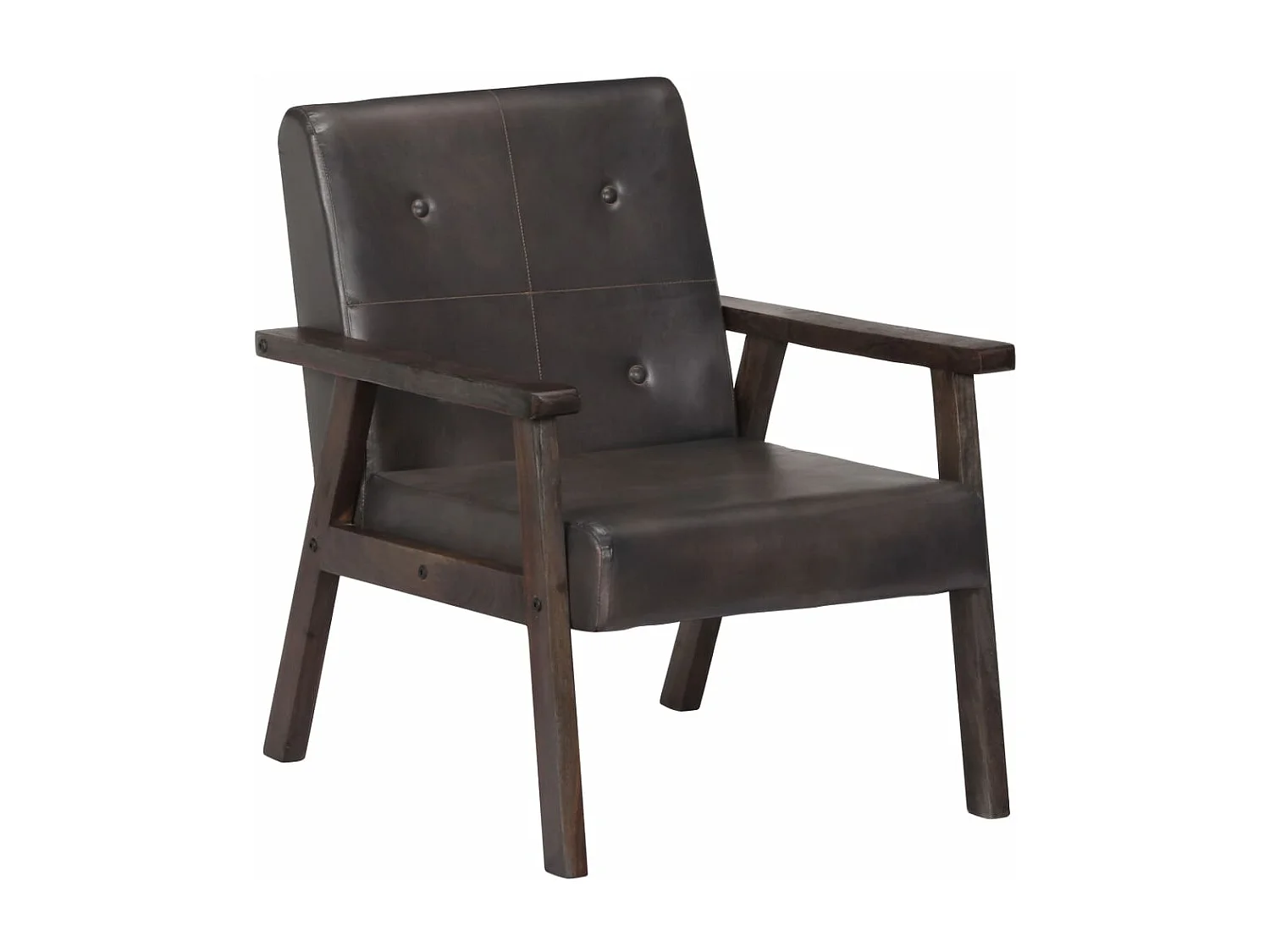 Fauteuil Gris Cuir véritable