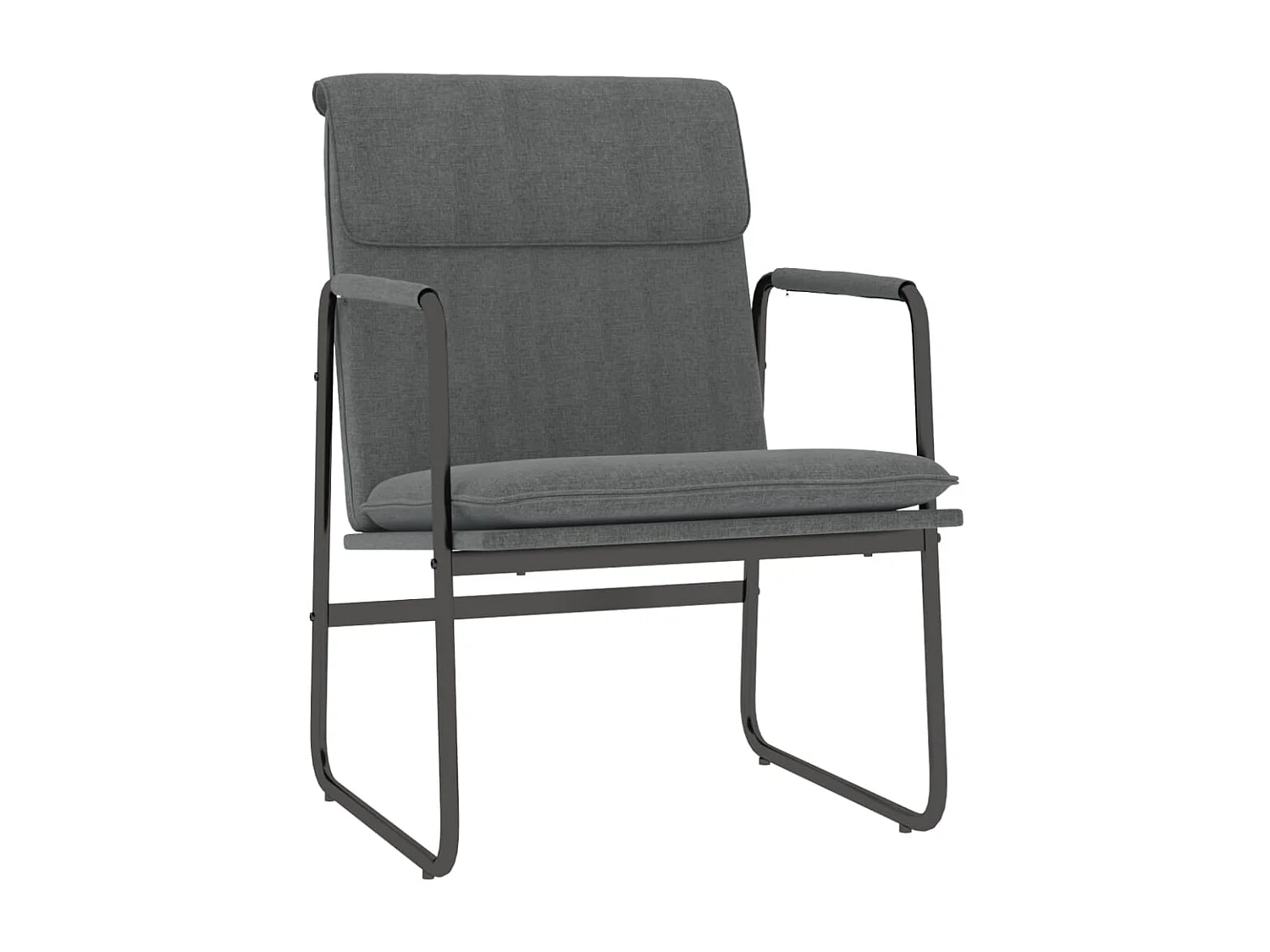 Loungestoel 55x64x80 cm stof donkergrijs