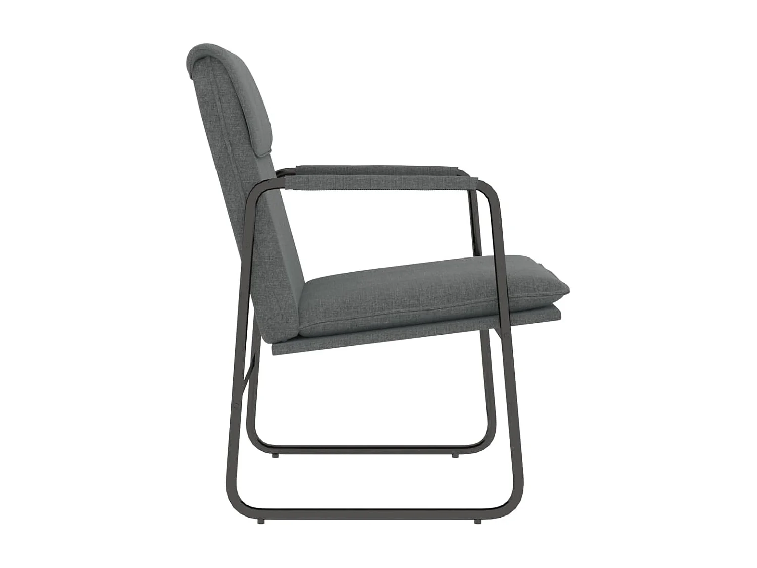 Loungestoel 55x64x80 cm stof donkergrijs