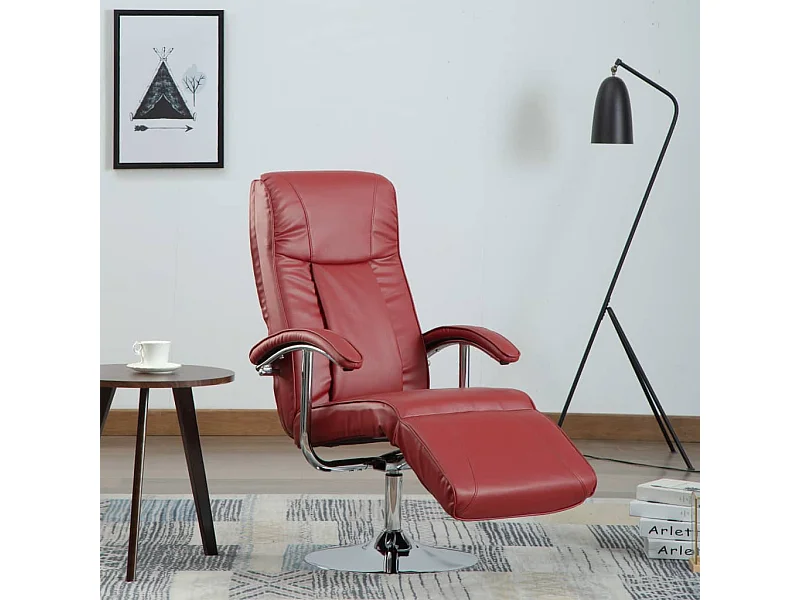 Fauteuil TV Rouge bordeaux Similicuir