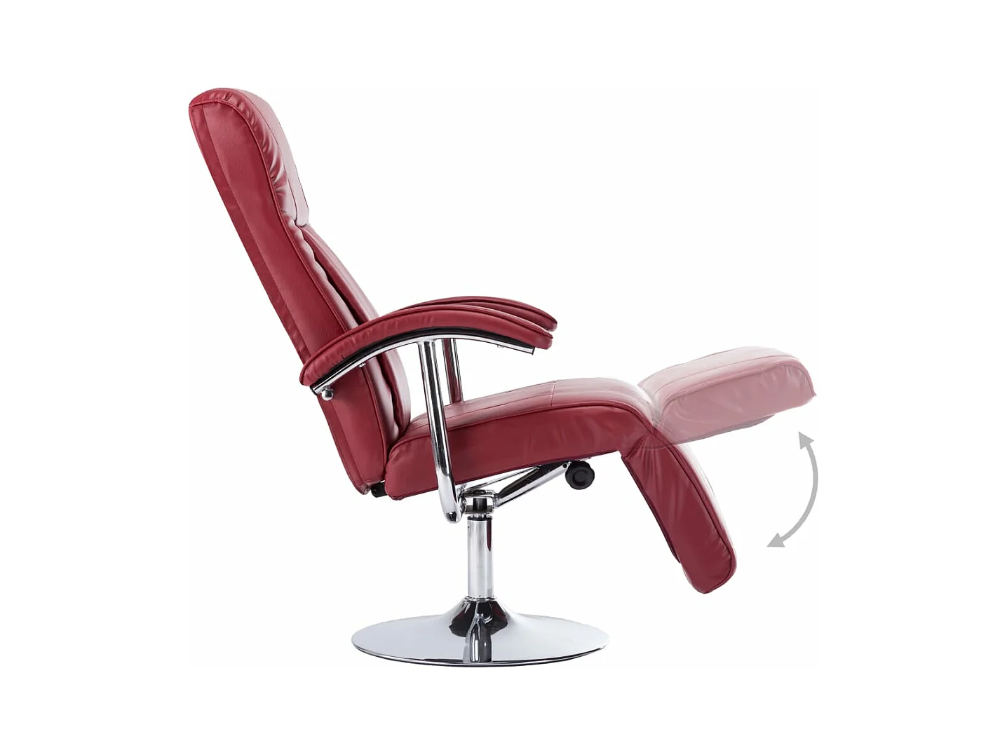 Poltrona de TV couro artificial vermelho tinto