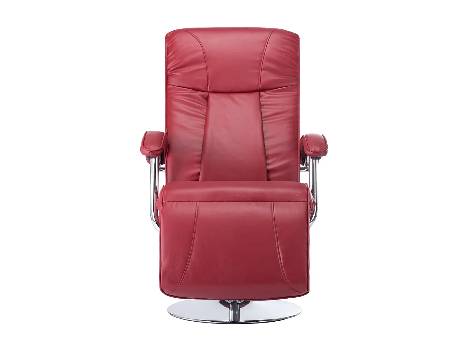 Poltrona de TV couro artificial vermelho tinto