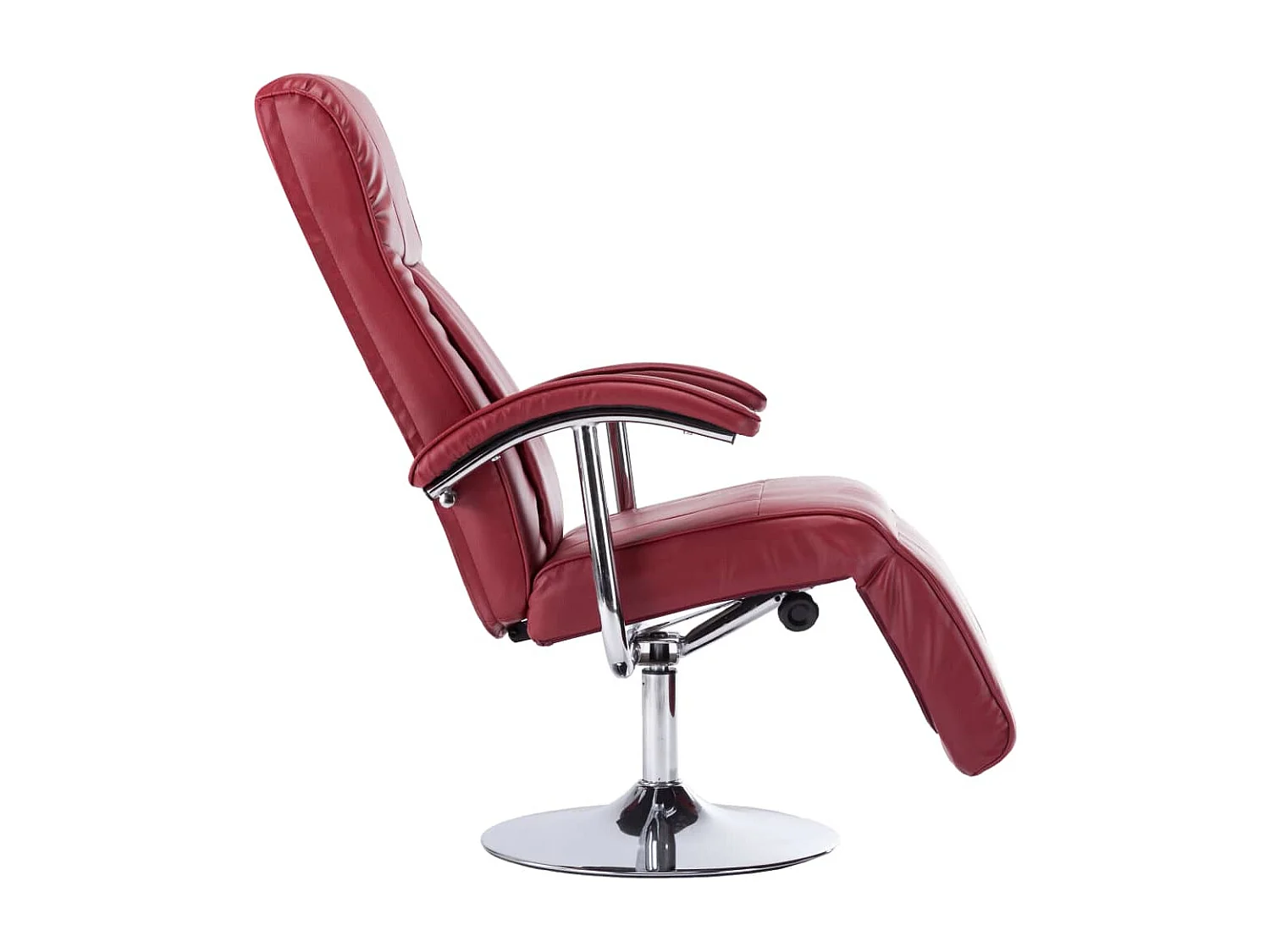 Poltrona de TV couro artificial vermelho tinto