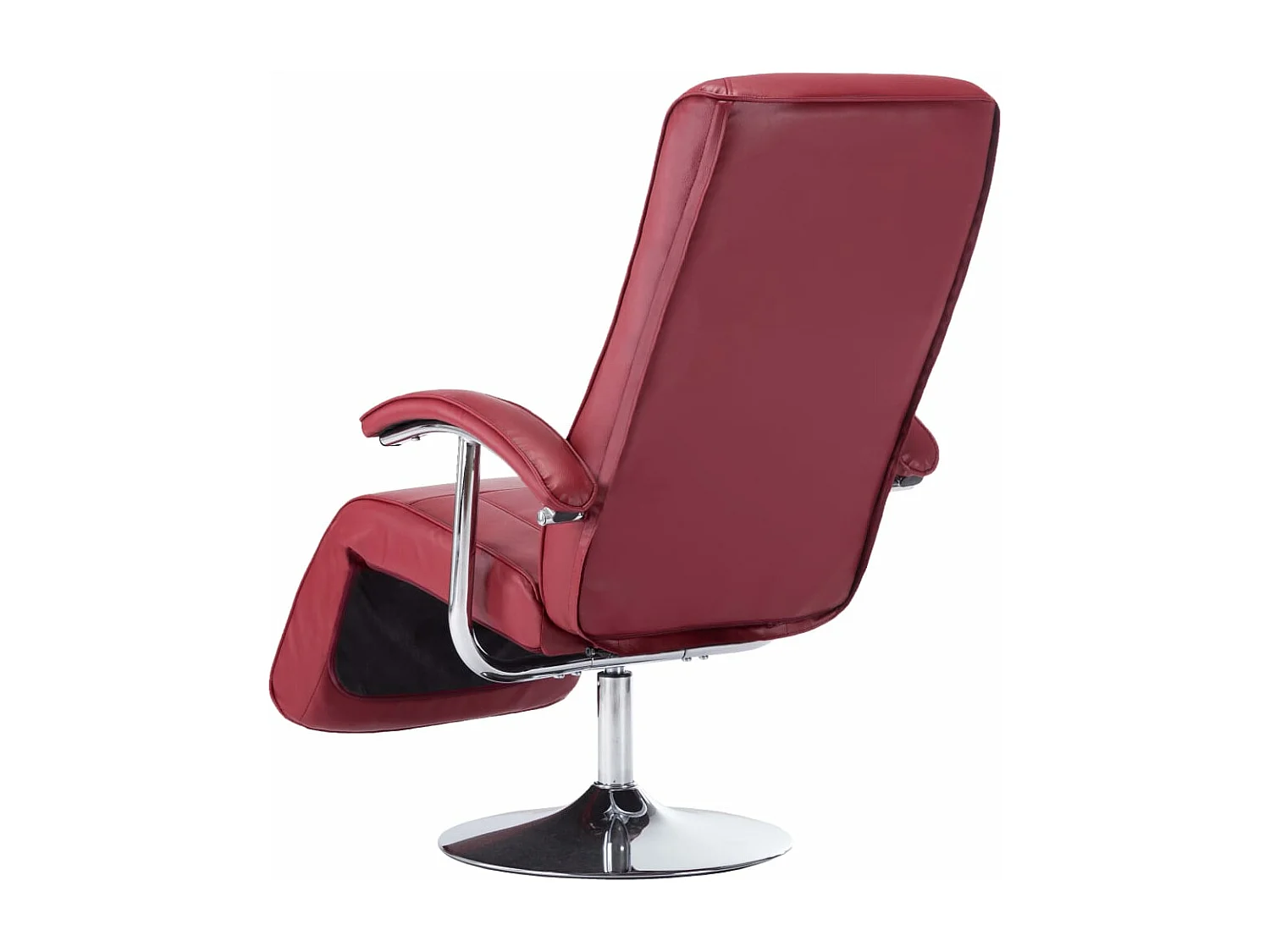 Poltrona de TV couro artificial vermelho tinto