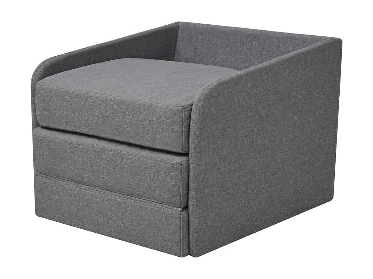 Fauteuil convertible Gris clair Tissu