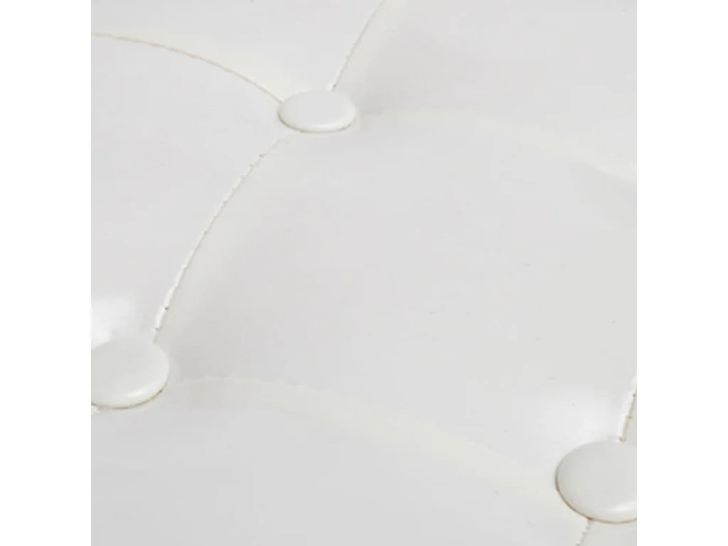 Fauteuil avec repose-pied Blanc Similicuir