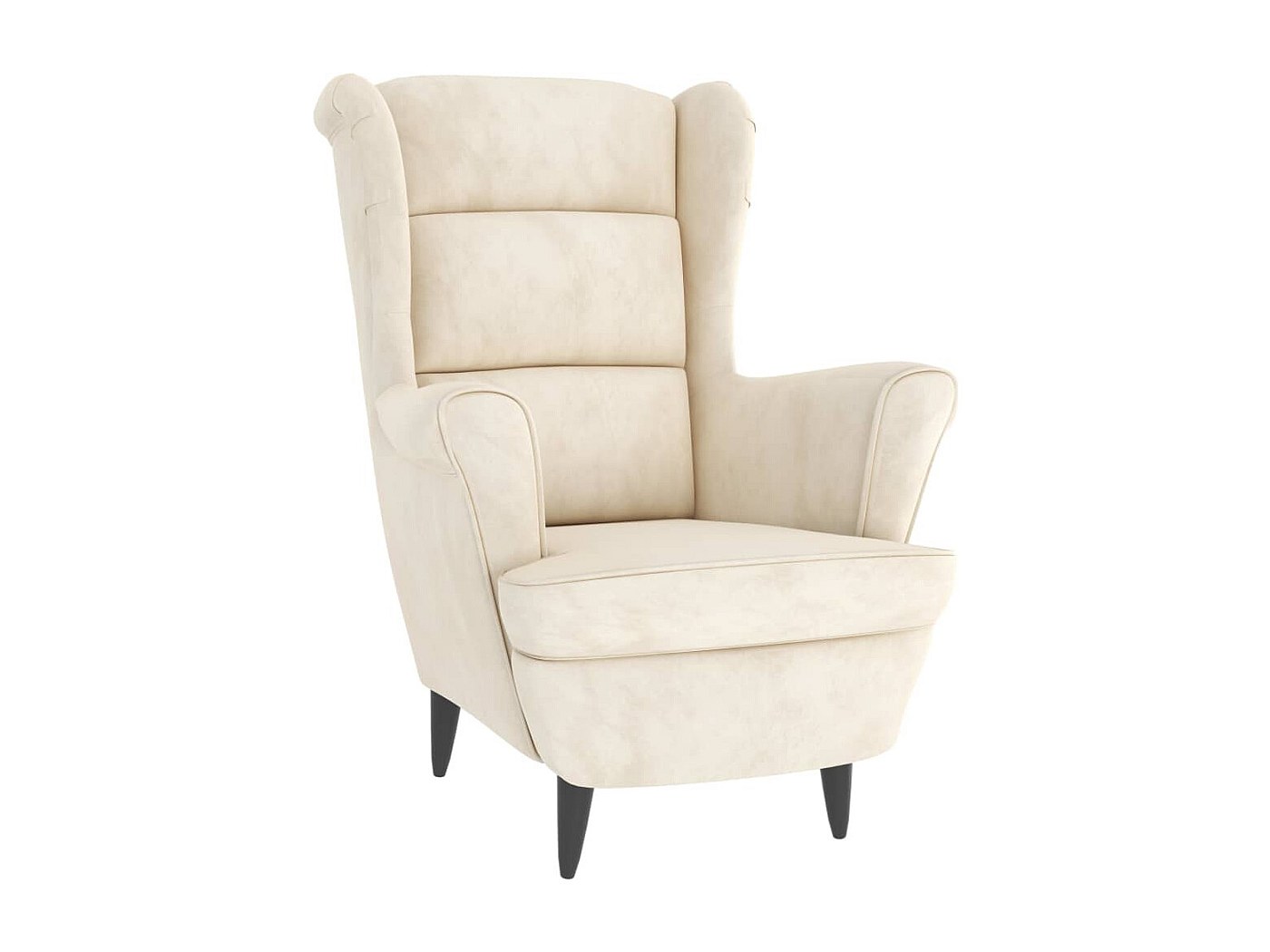 Family Fauteuil à Oreilles Ari Avec Repose-pieds - Style Scandinave Rose Pastel