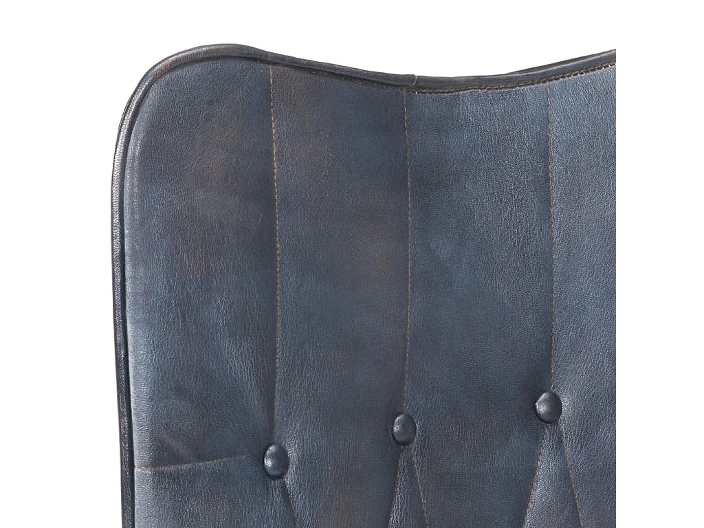 Fauteuil echt leer grijs