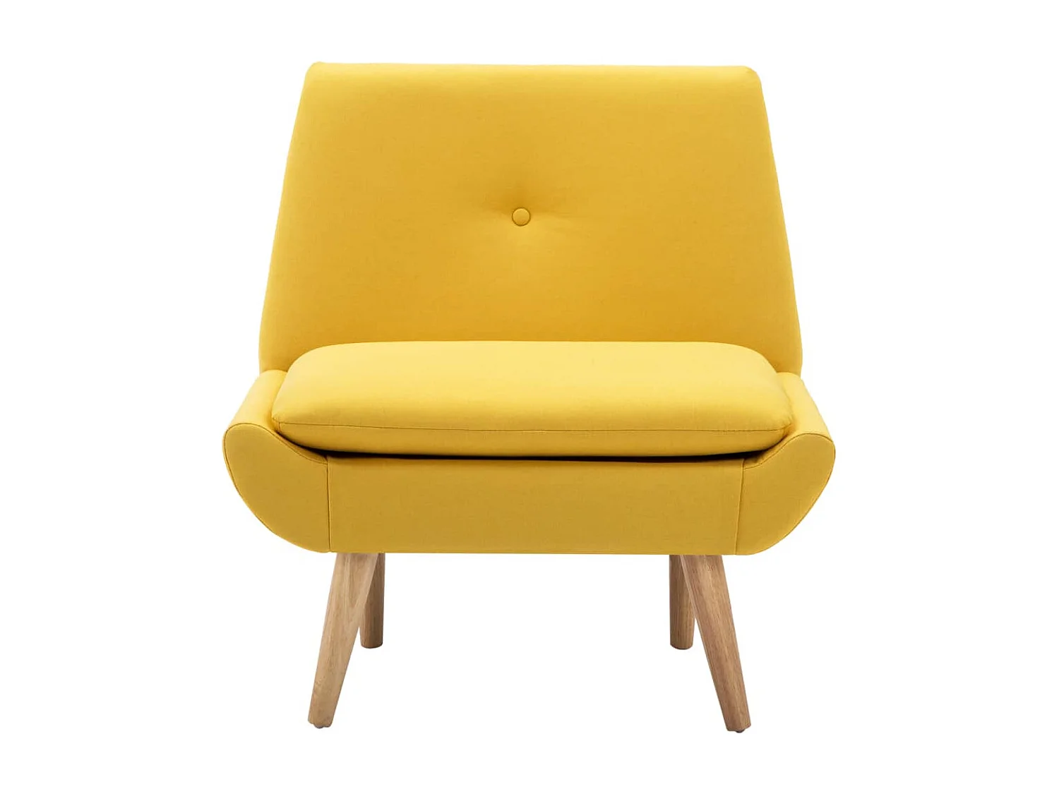 Poltrona em tecido amarelo