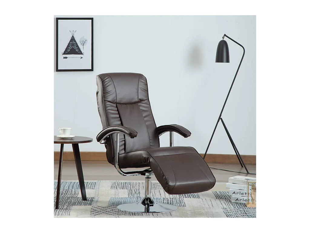 Fauteuil TV Marron Similicuir