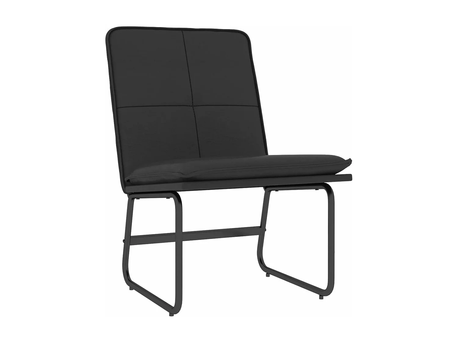 Fauteuil longue Noir 54x75x76 cm Similicuir