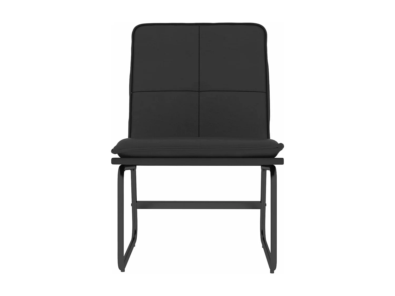 Fauteuil longue Noir 54x75x76 cm Similicuir