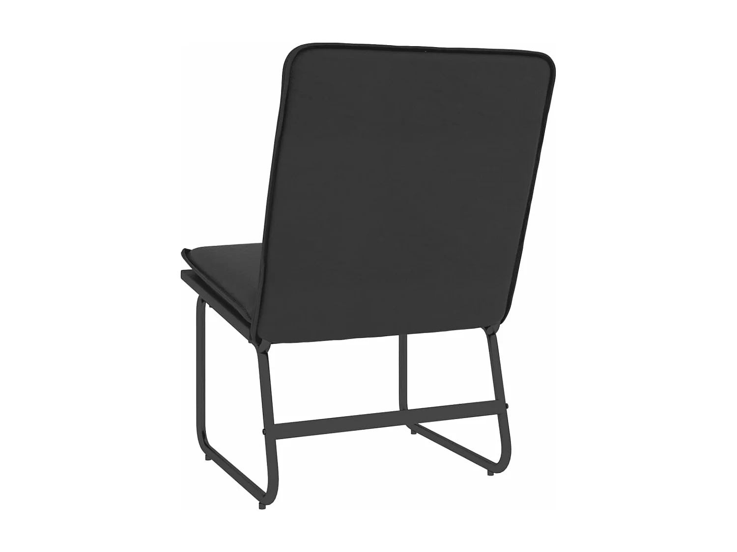 Fauteuil longue Noir 54x75x76 cm Similicuir