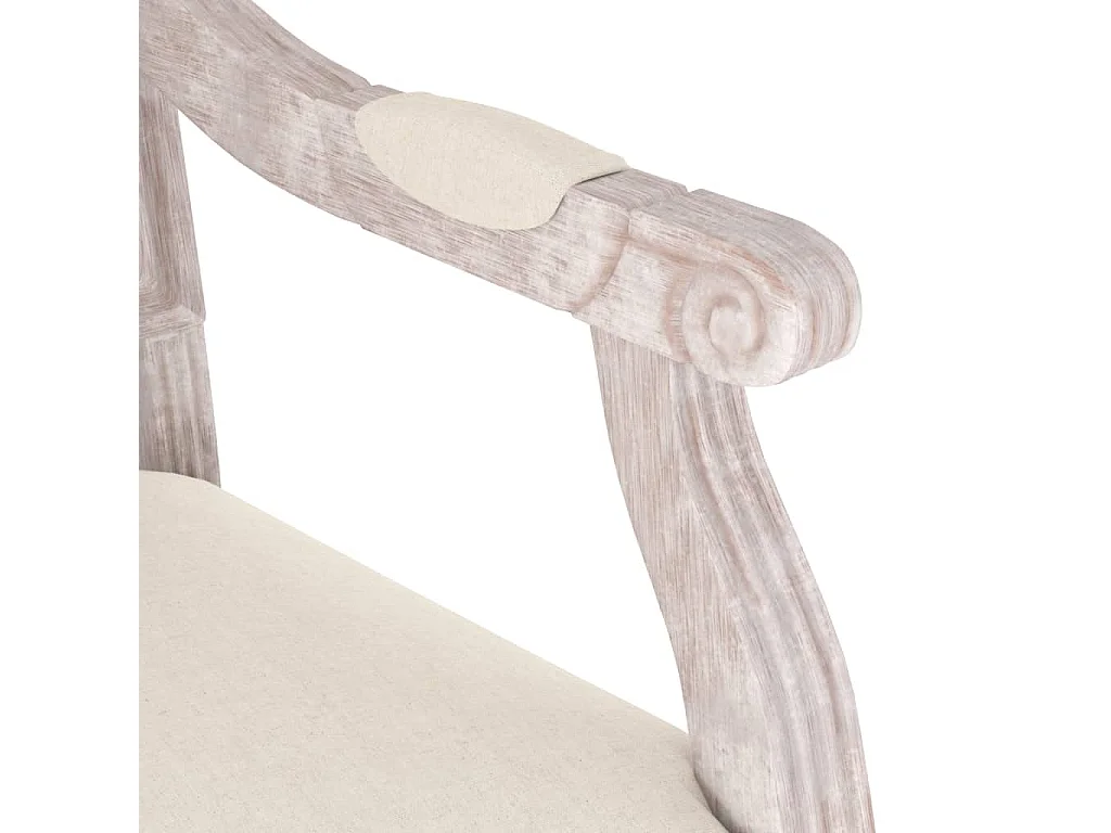 Fauteuil de fauteuil beige 54x59x99 cm lin