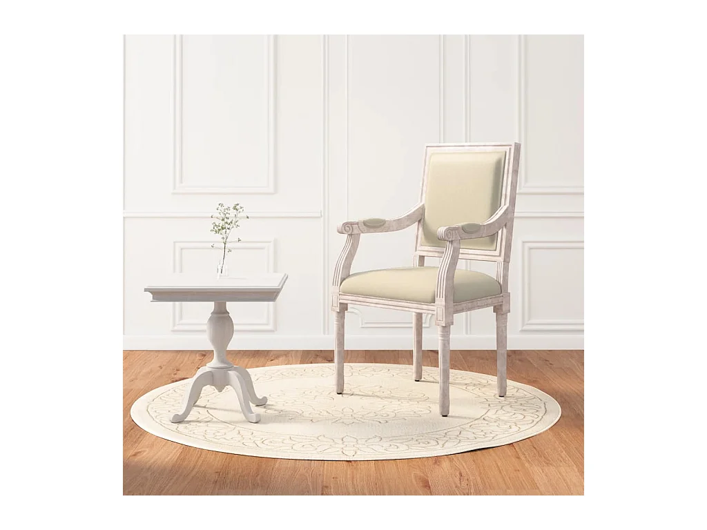 Fauteuil de fauteuil beige 54x59x99 cm lin