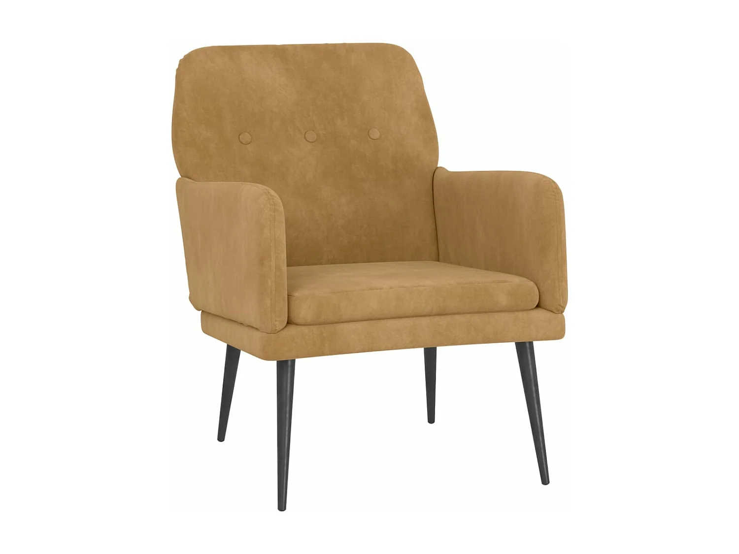 Fauteuil Marron 62x79x79 cm Velours