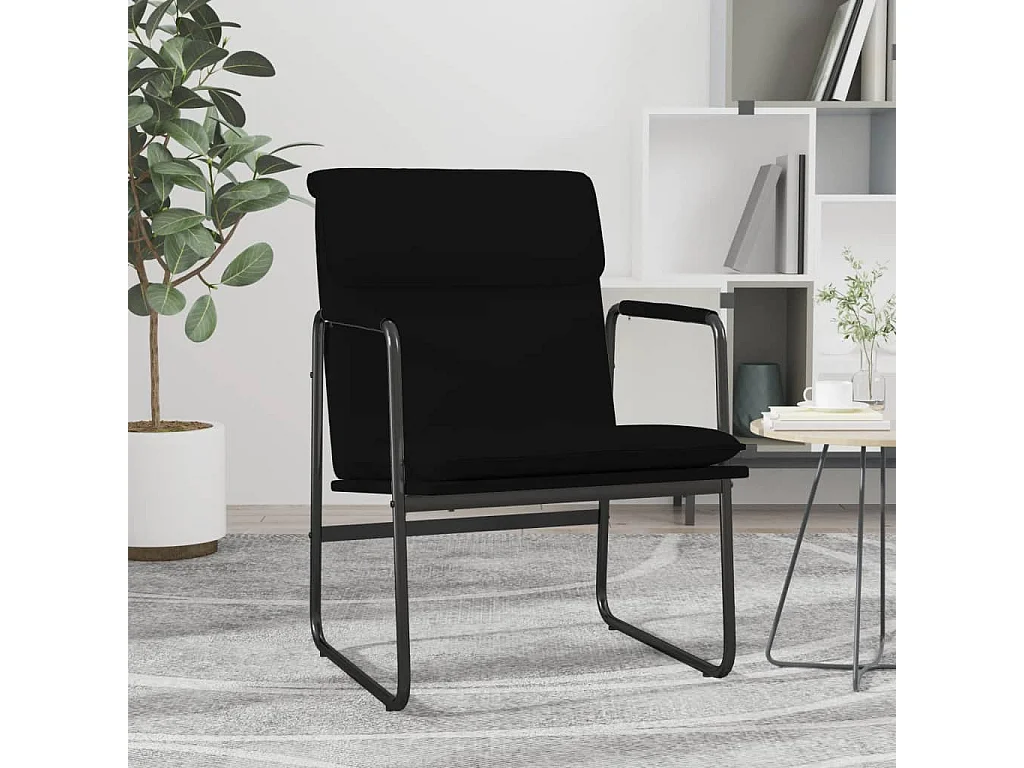 Loungestoel 55x64x80 cm kunstleer zwart