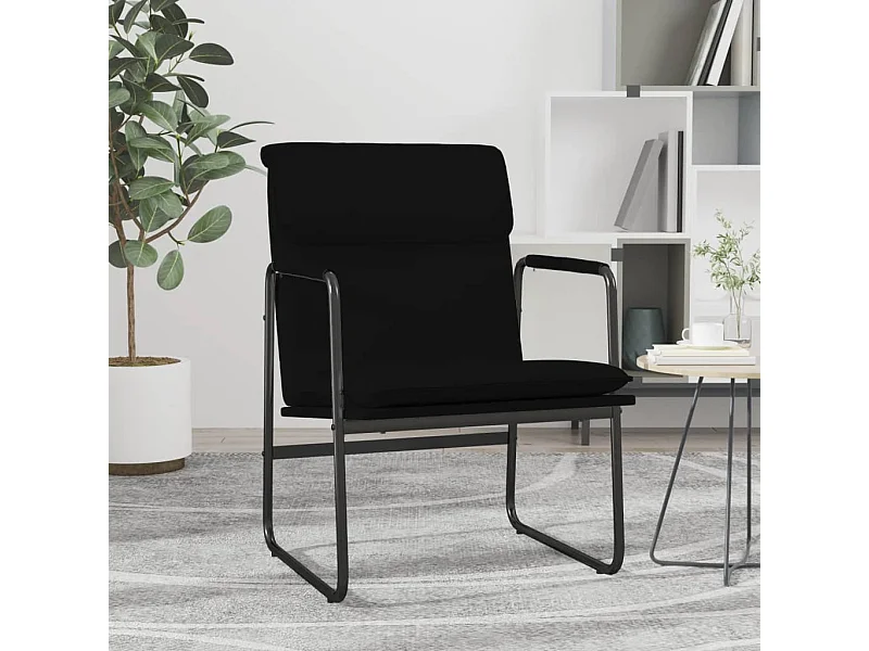 Loungestoel 55x64x80 cm kunstleer zwart