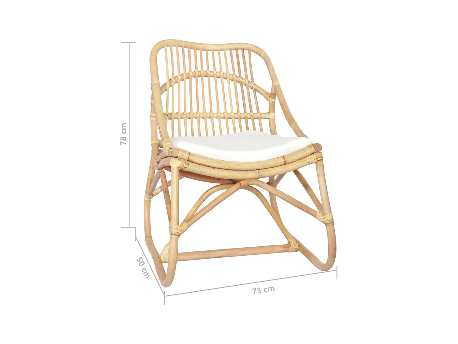 Fauteuil en rotin Lin