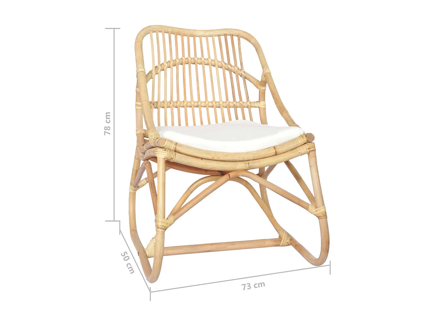 Fauteuil en rotin Lin